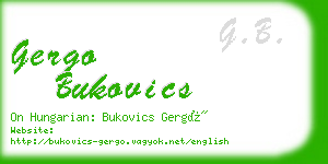 gergo bukovics business card